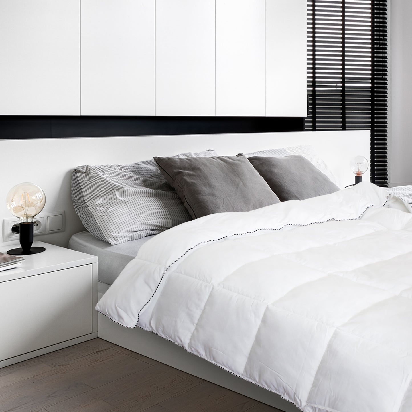 Royal Comfort Bamboo Blend Quilt 250GSM Luxury Duvet 100% Cotton Cover