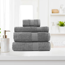 Load image into Gallery viewer, Royal Comfort 4 Piece Cotton Bamboo Towel Set 450GSM Luxurious Absorbent Plush