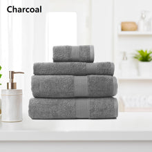 Load image into Gallery viewer, Royal Comfort 4 Piece Cotton Bamboo Towel Set 450GSM Luxurious Absorbent Plush