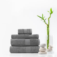 Load image into Gallery viewer, Royal Comfort 4 Piece Cotton Bamboo Towel Set 450GSM Luxurious Absorbent Plush