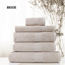 Load image into Gallery viewer, Royal Comfort 5 Piece Cotton Bamboo Towel Set 450GSM Luxurious Absorbent Plush
