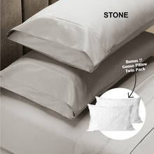 Load image into Gallery viewer, Royal Comfort 4 Piece 1500TC Sheet Set And Goose Feather Down Pillows 2 Pack Set