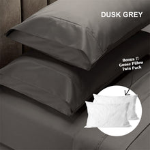 Load image into Gallery viewer, Royal Comfort 4 Piece 1500TC Sheet Set And Goose Feather Down Pillows 2 Pack Set