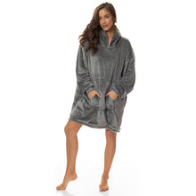 Load image into Gallery viewer, Royal Comfort Snug Hoodie Nightwear Super Soft Reversible Fleece 750GSM