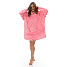 Load image into Gallery viewer, Royal Comfort Snug Hoodie Nightwear Super Soft Reversible Fleece 750GSM