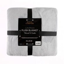 Load image into Gallery viewer, Royal Comfort Plush Blanket Faux Mink Throw Super Soft Large 220cm x 240cm