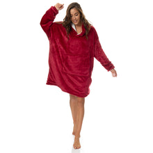 Load image into Gallery viewer, Royal Comfort Snug Hoodie Nightwear Super Soft Reversible Fleece 750GSM
