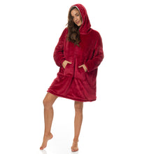 Load image into Gallery viewer, Royal Comfort Snug Hoodie Nightwear Super Soft Reversible Fleece 750GSM