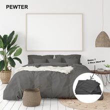 Load image into Gallery viewer, Royal Comfort 1000 Thread Count Bamboo Cotton Sheet and Quilt Cover Complete Set