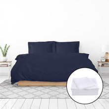 Load image into Gallery viewer, Royal Comfort 1000 Thread Count Bamboo Cotton Sheet and Quilt Cover Complete Set