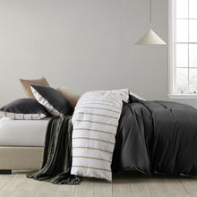 Load image into Gallery viewer, Royal Comfort Hemp Braid Cotton Blend Quilt Cover Set Reverse Stripe Bedding