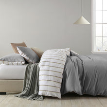Load image into Gallery viewer, Royal Comfort Hemp Braid Cotton Blend Quilt Cover Set Reverse Stripe Bedding