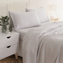 Load image into Gallery viewer, Royal Comfort Stripes Linen Blend Sheet Set Bedding Luxury Breathable Ultra Soft