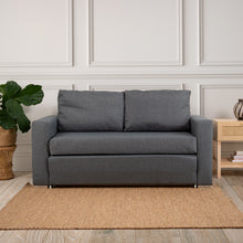 Load image into Gallery viewer, Casa Decor Selena 2 in 1 Sofa Bed Couch 2 Seater Stylish Space Saving Charcoal