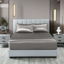 Load image into Gallery viewer, Royal Comfort Satin Sheet Set 3 Piece Fitted Sheet Pillowcase Soft Silky Smooth