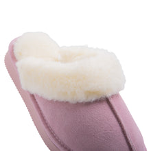 Load image into Gallery viewer, Royal Comfort Ugg Scuff Slippers Womens Leather Upper Wool Lining Breathable
