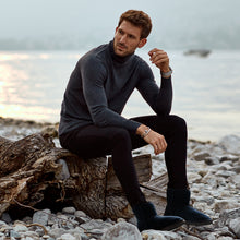 Load image into Gallery viewer, Royal Comfort Ugg Slipper Boots Mens Leather Upper Wool Lining Breathable