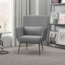 Load image into Gallery viewer, Casa Decor Cora Accent Chair Occasional Fabric Luxury Upholstered Light Grey