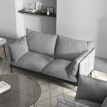 Load image into Gallery viewer, Casa Decor Camilla Luxury Upholstered Fabric Sofa 2 Seater Light Grey