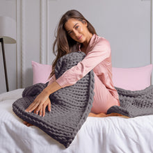 Load image into Gallery viewer, Royal Comfort Chunky Hand Knit Thick Weighted Blanket Plush 6.3KG