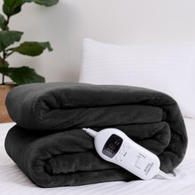 Load image into Gallery viewer, Royal Comfort Heated Faux Fur Throw Fleece Electric Blanket Washable Double-Side