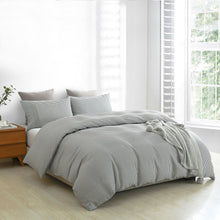 Load image into Gallery viewer, Royal Comfort Luxury Striped Linen Quilt Cover Set Soft Touch Premium Bedding