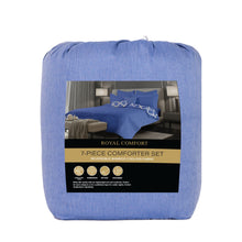 Load image into Gallery viewer, Royal Comfort Bamboo Cooling Reversible 7 Piece Comforter Set Bedspread
