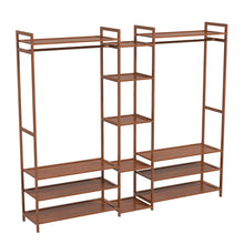 Load image into Gallery viewer, Milano Decor Multifunctional Bamboo Clothes Rack Storage Stand Organiser