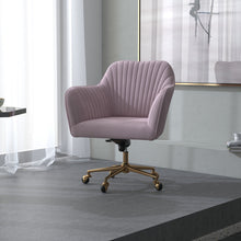 Load image into Gallery viewer, Casa Decor Arles Velvet Office Chair Mid Back Swivel Height Adjustable