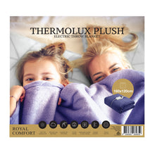 Load image into Gallery viewer, Royal Comfort Thermolux Heated Electric Fleece Throw Plush Adjustable Warmth