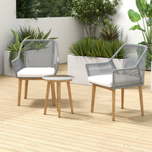 Load image into Gallery viewer, Arcadia Furniture 3 Piece Bistro Set Stylish Weather Resistant Outdoor Dark Grey