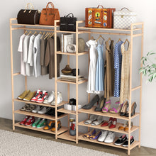 Load image into Gallery viewer, Milano Decor Multifunctional Bamboo Clothes Rack Storage Stand Organiser