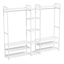 Load image into Gallery viewer, Milano Decor Multifunctional Bamboo Clothes Rack Storage Stand Organiser