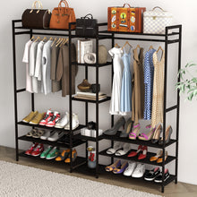Load image into Gallery viewer, Milano Decor Multifunctional Bamboo Clothes Rack Storage Stand Organiser