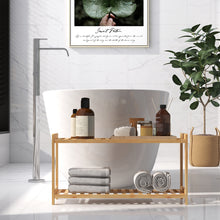 Load image into Gallery viewer, Casa Decor 2 Tier Bamboo Shoe Stool - Compact, Durable, Storage - Oak