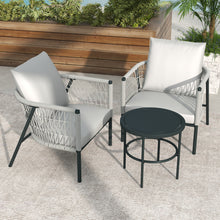 Load image into Gallery viewer, Arcadia Furniture Reims 3 Piece Patio Outdoor Weather Resistant Set Stylish Grey