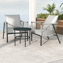 Load image into Gallery viewer, Arcadia Furniture Reims 3 Piece Patio Outdoor Weather Resistant Set Stylish Grey
