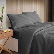 Load image into Gallery viewer, Kensington 1200 Thread Count 100% Cotton Sheet Set Stripe Hotel Grade Soft Touch