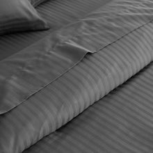 Load image into Gallery viewer, Kensington 1200 Thread Count 100% Cotton Sheet Set Stripe Hotel Grade Soft Touch