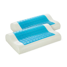 Load image into Gallery viewer, Royal Comfort Cooling Gel Contour High Density Memory Foam Pillow Twin Pack