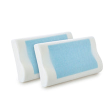 Load image into Gallery viewer, Royal Comfort Cooling Gel Contour High Density Memory Foam Pillow Twin Pack