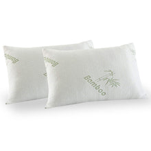 Load image into Gallery viewer, Royal Comfort Luxury Bamboo Covered Memory Foam Pillows 56 x 36cm Twin Pack