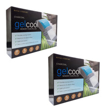 Load image into Gallery viewer, 2 x Royal Comfort Cool Gel Charcoal Infused High Density Memory Foam Pillows