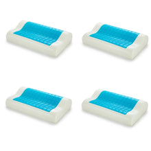 Load image into Gallery viewer, 4 x Royal Comfort Cooling Gel Contour High Density Memory Foam Pillows