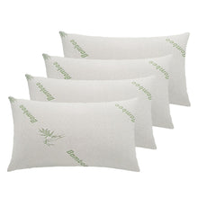 Load image into Gallery viewer, Royal Comfort Large Bamboo Blend Memory Foam Pillows 45 x 75cm - 4 x 1 Packs