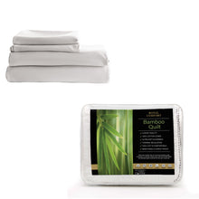 Load image into Gallery viewer, Royal Comfort Bed Set 1 x Bamboo Cotton Balmain Sheet Set And 1 x Bamboo Quilt