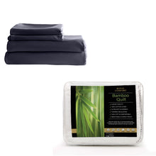 Load image into Gallery viewer, Royal Comfort Bed Set 1 x Bamboo Cotton Balmain Sheet Set And 1 x Bamboo Quilt