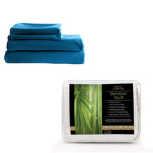 Load image into Gallery viewer, Royal Comfort Bed Set 1 x Bamboo Cotton Balmain Sheet Set And 1 x Bamboo Quilt