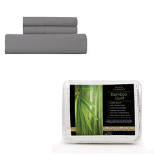 Load image into Gallery viewer, Royal Comfort Bed Set 1 x 1000 Thread Count Quilt Cover Set And 1 x Bamboo Quilt