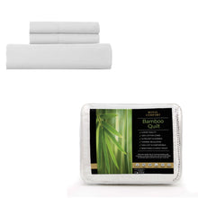 Load image into Gallery viewer, Royal Comfort Bed Set 1 x 1000 Thread Count Quilt Cover Set And 1 x Bamboo Quilt